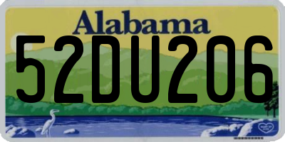 AL license plate 52DU206