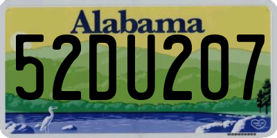 AL license plate 52DU207