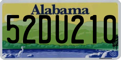 AL license plate 52DU210