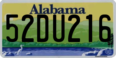 AL license plate 52DU216