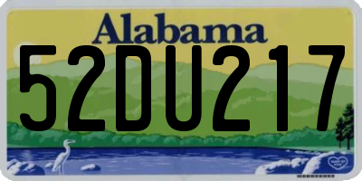 AL license plate 52DU217
