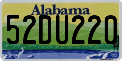 AL license plate 52DU220