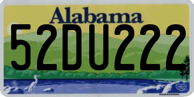 AL license plate 52DU222