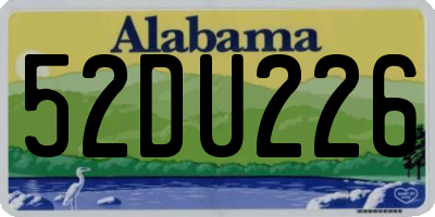 AL license plate 52DU226