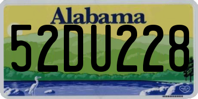 AL license plate 52DU228