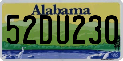 AL license plate 52DU230