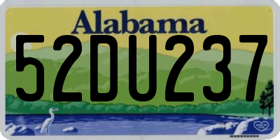 AL license plate 52DU237