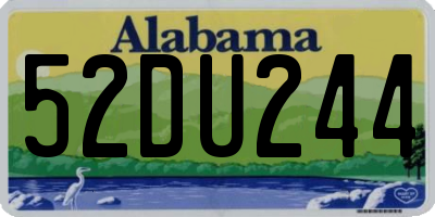 AL license plate 52DU244