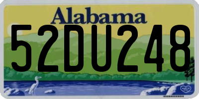 AL license plate 52DU248