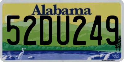AL license plate 52DU249