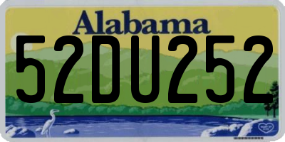 AL license plate 52DU252