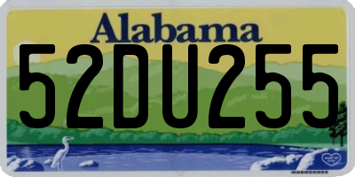 AL license plate 52DU255