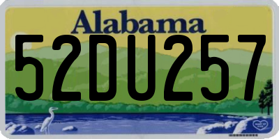AL license plate 52DU257
