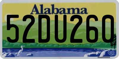 AL license plate 52DU260