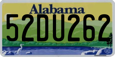 AL license plate 52DU262