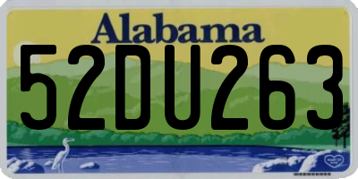 AL license plate 52DU263