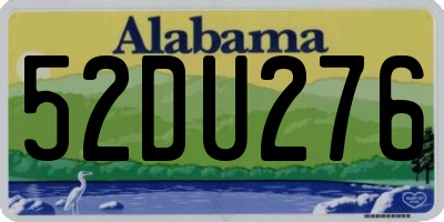 AL license plate 52DU276