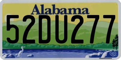 AL license plate 52DU277