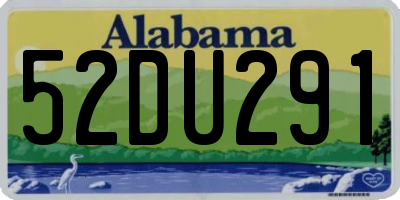 AL license plate 52DU291