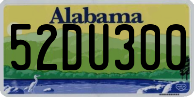 AL license plate 52DU300