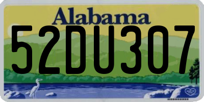 AL license plate 52DU307