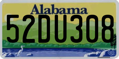 AL license plate 52DU308