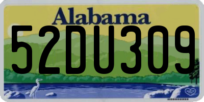 AL license plate 52DU309