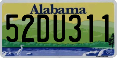 AL license plate 52DU311