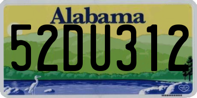 AL license plate 52DU312