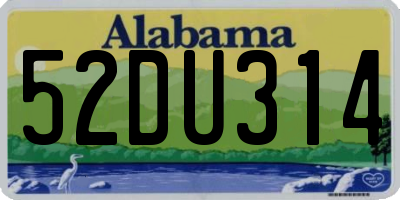 AL license plate 52DU314