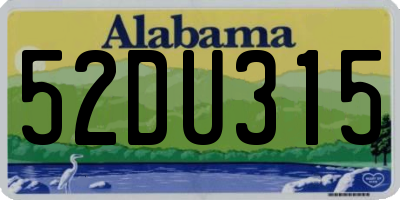 AL license plate 52DU315