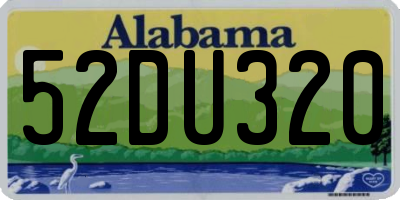 AL license plate 52DU320