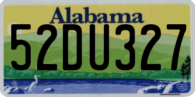AL license plate 52DU327