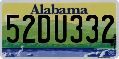 AL license plate 52DU332