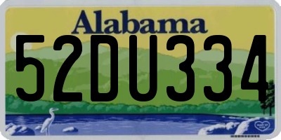 AL license plate 52DU334