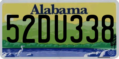AL license plate 52DU338
