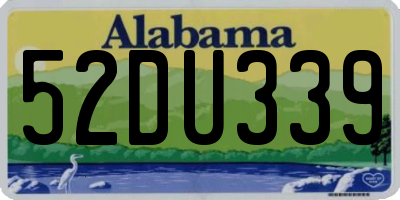 AL license plate 52DU339
