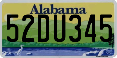 AL license plate 52DU345