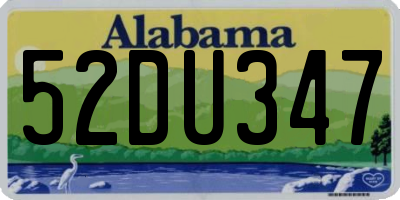 AL license plate 52DU347