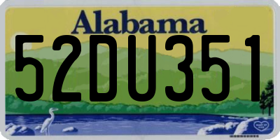 AL license plate 52DU351