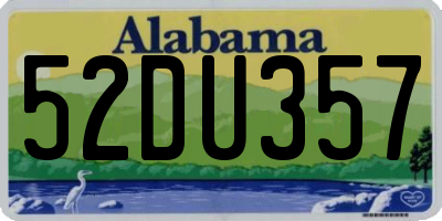 AL license plate 52DU357