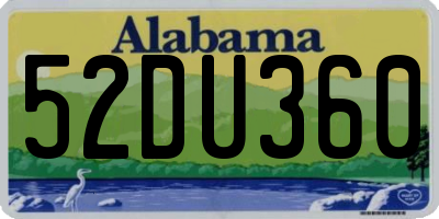 AL license plate 52DU360