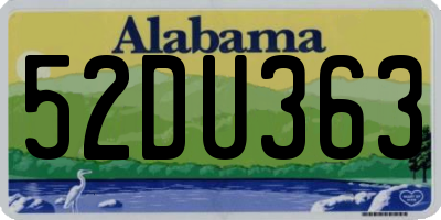 AL license plate 52DU363