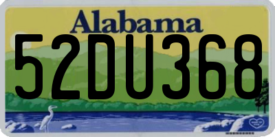 AL license plate 52DU368
