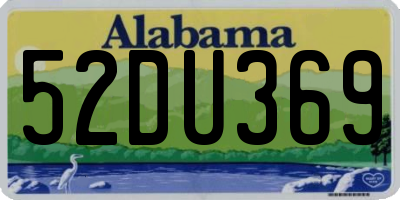 AL license plate 52DU369