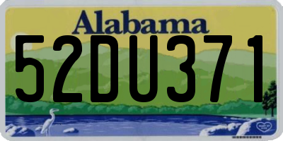 AL license plate 52DU371