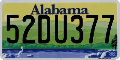 AL license plate 52DU377