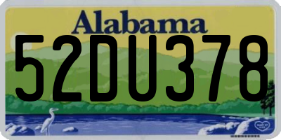 AL license plate 52DU378
