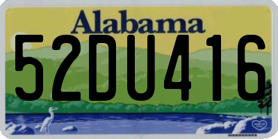 AL license plate 52DU416