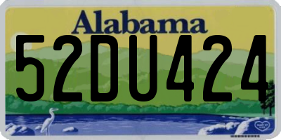 AL license plate 52DU424
